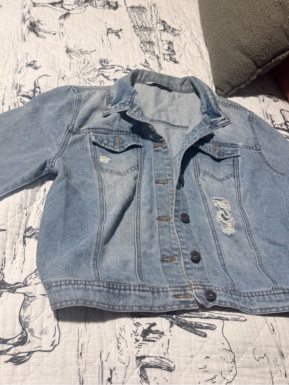 Highway Jeans Light Blue Distressed Denim Jacket